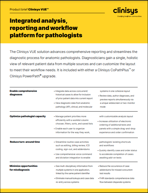 MKTG_US_thumbnail_Clinisys VUE Product Brief